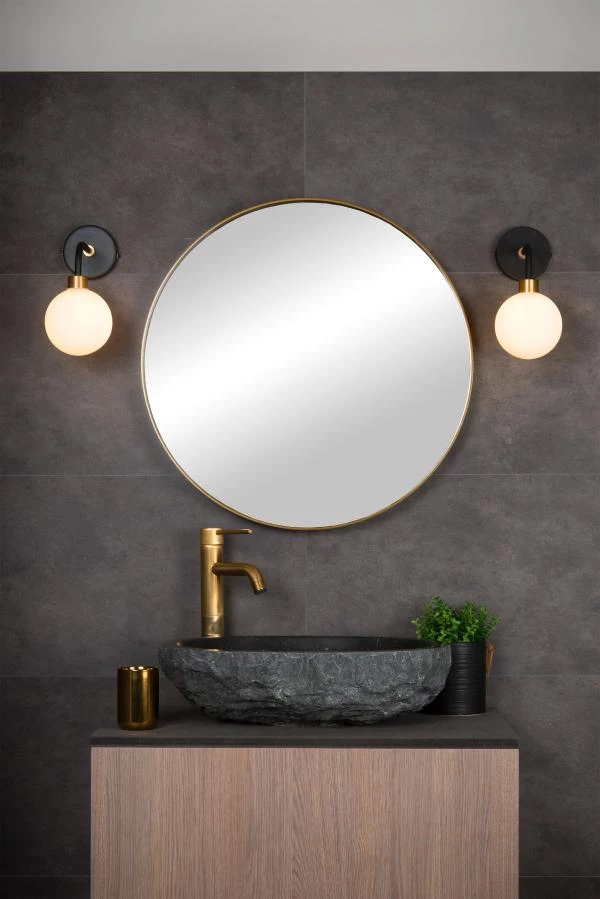 Lucide BEREND - Wall light Bathroom - 1xG9 - IP44 - Black - ambiance 4